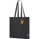 Bolsa publicitaria algodón reciclado con fuelle 140g negro