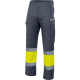 Pantalón de alta visibilidad bicolor sin forrar Velilla gris/amarillo fluor