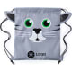 Mochila de cuerdas infantil personalizada y plegable plateado/gato