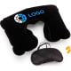 Set almohada, antifaz, tapones para los oídos negro