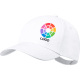 Gorra personalizada RPET sostenible 6 paneles velcro blanco