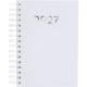 Agenda día página anillas en PU suave y resistente 15.8 x 21 cm blanco