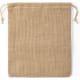 Bolsa personalizada de yute con cierre de cordón 25x30 natural