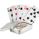 Juego de cartas poker en caja metal plata mate