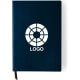 Bloc de notas publicitario de polipiel flexible 14.5 x 21 cm azul marino