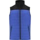 Chaleco impermeable negro soft shell y poliéster Bordy azul