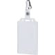 Portaacreditaciones vertical rígido con pinza metálica transparente