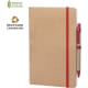 Libreta ecológica de cartón reciclado con boli y goma 15 x 21 cm