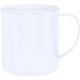 Taza de PP reciclado personalizada por 1 cara (300 ml) blanco