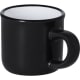 Taza cerámica bicolor estilo vintage personalizada (85 ml) negro