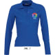 Polo de manga larga publicitario de mujer podium Sols 210 azul royal