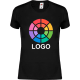 Camiseta algodón suave corte entallado de mujer Iconic Fruit Of The Loom 150 negro
