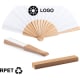 Abanico eco de plástico reciclado y varillas de madera personalizado