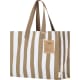 Bolsa de playa algodón reciclado 310 g/m² diseño a rayas 45x36x19 cm