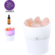 Difusor aromático con piedras rosas y sal himalaya con luz LED