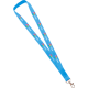 Lanyard publicitario simple 2 cm ancho con mosquetón azul claro