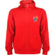 Sudadera con capucha con detalle canalé de niño Montblanc Roly 280 rojo
