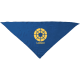 Pañuelo triangular de adulto personalizado de 100x70 cm fiesta Valento azul royal