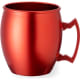Taza de aluminio personalizada por 1 cara (540 ml) rojo