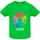 Camiseta manga corta 100% algodon peinado de niño Baby Roly verde oasis