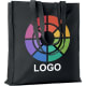 Bolsa compra personalizada de algodón de colores reforzada 140 g/m² negro