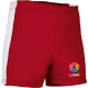 Bermuda corta deportiva bicolor adulto milan Valento rojo loto/blanco