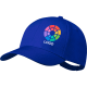 Gorra personalizada RPET sostenible 6 paneles velcro azul