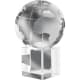 Pisapapeles mundi cristal con soporte transparente