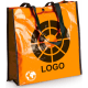 Bolsa ecológica personalizada reciclable y biodegradable naranja