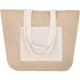Bolsa de playa ecológica de yute con asas de algodón 48 x 35 x 15 cm