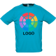 Camiseta tecnica sporty Sols 140 azul aqua