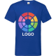 Camiseta manga corta personalizada cuello pico V Valueweight Fruit Of The Loom 165 azul royal