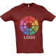 Camiseta manga corta de alta calidad imperial Sols 190 rojo chili