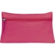 Neceser triangular de poliéster fucsia