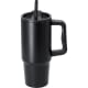 Taza térmica acero inox reciclado con tapa y asa ergonómica (900 ml)  negro