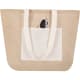 Bolsa de playa ecológica de yute con asas de algodón 48 x 35 x 15 cm