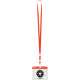 Identificador de PVC con lanyard (acreditación 11 x 9.6 cm) rojo