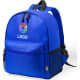 Mochila eco infantil personalizada acolchada de poliéster 600 RPET azul