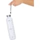Bidón personalizado RPET transparente con medidor en acero inox (1L)