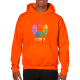 Sudadera con capucha heavy blend Gildan 270 naranja tropical