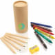 Estuche 13 piezas con 6 ceras de colores 6 lápices y sacapuntas