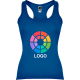 Camiseta de tirantes publicitaria de punto liso de mujer Carolina Roly 220 azul royal