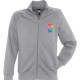 Sudadera chaqueta bicolor sundae Sols 280 gris mezcla profundo