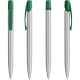Bolígrafo media clip glacé ecológico personalizado BIC plata/verde