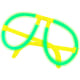 Gafas luminosas para fiesta personalizado verde fluor