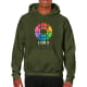 Sudadera con capucha heavy blend Gildan 270 verde militar