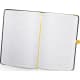 Libreta personalizada con goma de color 14 x 21 cm