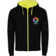 Sudadera con capucha con detalles en color flúor Fuji Roly 280 negro/amarillo fluor