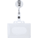 Identificador extensible transparente con lanyard personalizado 