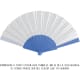 Abanicos de plástico personalizados a todo color blanco/azul